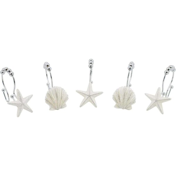 BEAVO Seashell Ganchos para cortina de ducha 12 piezas