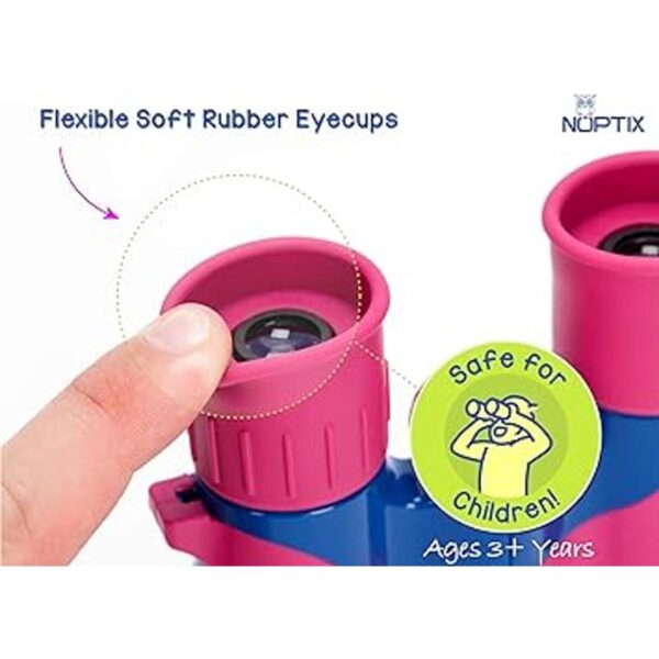 Binoculares para niños binoculares reales en rosa y azul_2