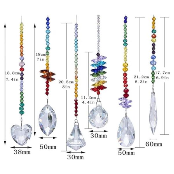 HD HYALINE DORA Colgantes de cristal con cristales de_2