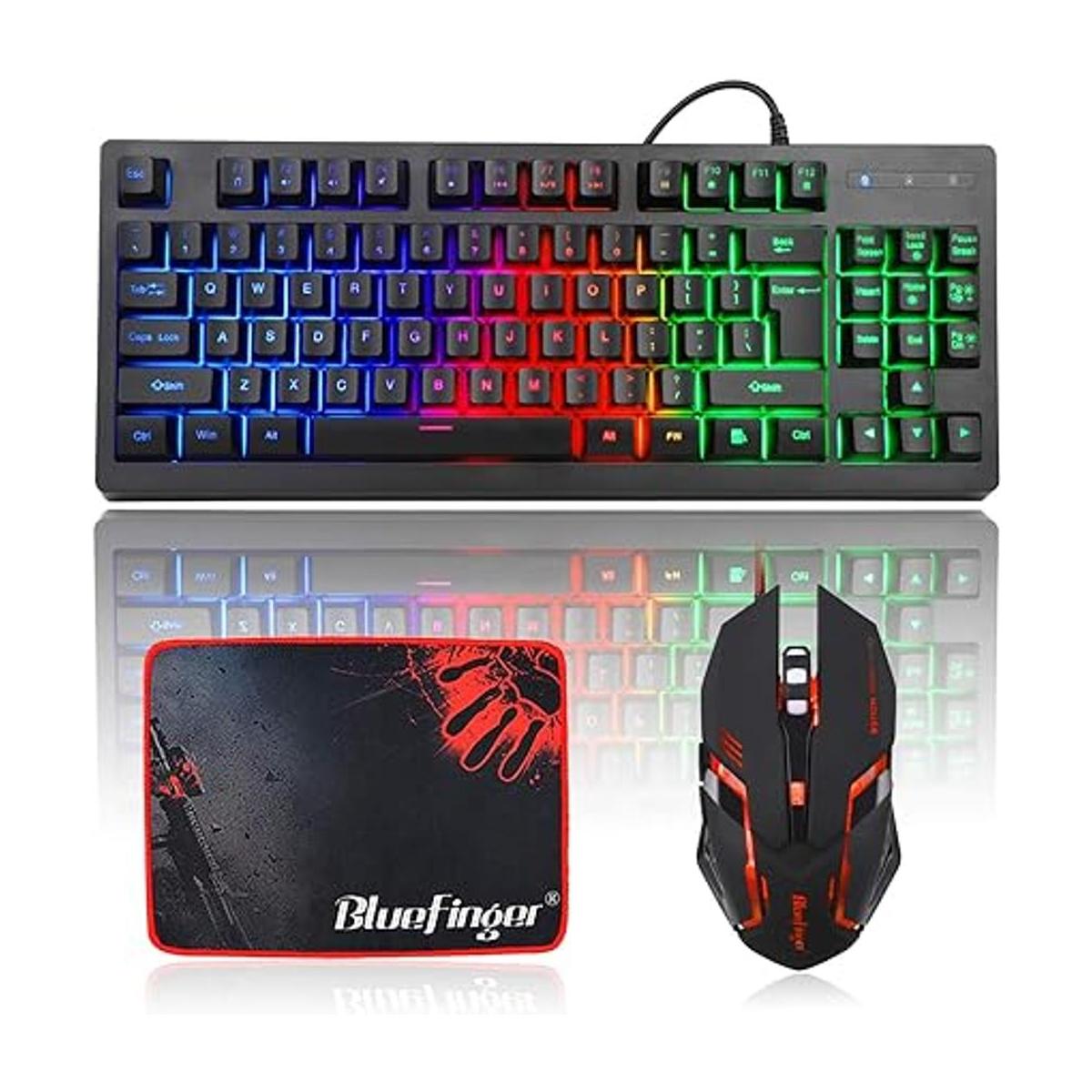Teclado RGB para juegos de 87 teclas y combo de mouse