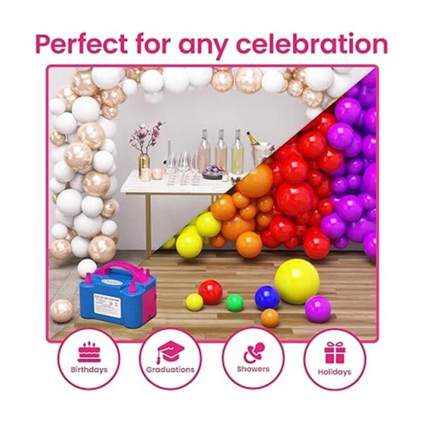 Prextex Bomba eléctrica de globos Bomba de globo_5