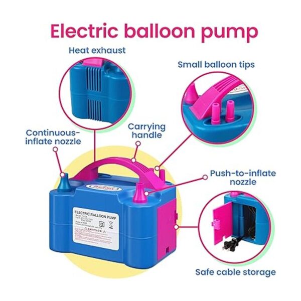 Prextex Bomba eléctrica de globos Bomba de globo_3