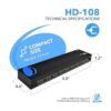 OREI Separador de puerto HDMI de 1 a 8 resolución 1080p_5