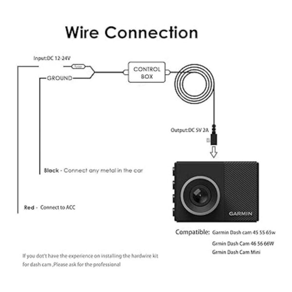 Dash Cam Hardwire Kit para Garmin 0101253003 Cable de_2