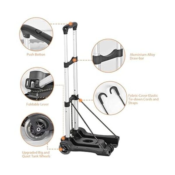 Hivexagon Carrito de equipaje plegable de 88 libras_3