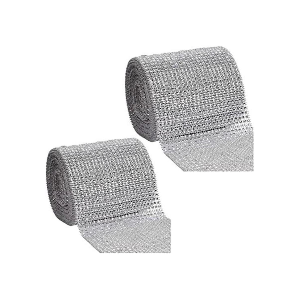 KINJOEK 2 rollos de 24 filas de diamantes de imitación de