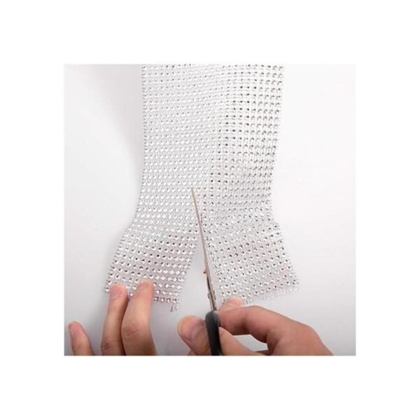 KINJOEK 2 rollos de 24 filas de diamantes de imitación de
