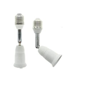 Aukora E26 E27 Extensor de enchufe de bombilla base_1
