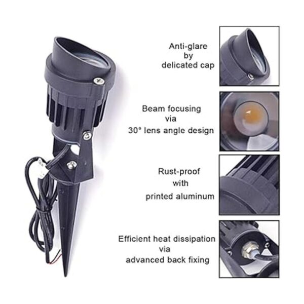 LAVAED Luces LED de paisaje de 10 W focos de camino de 12