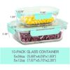 Paquete de 10 recipientes de almacenamiento de alimentos