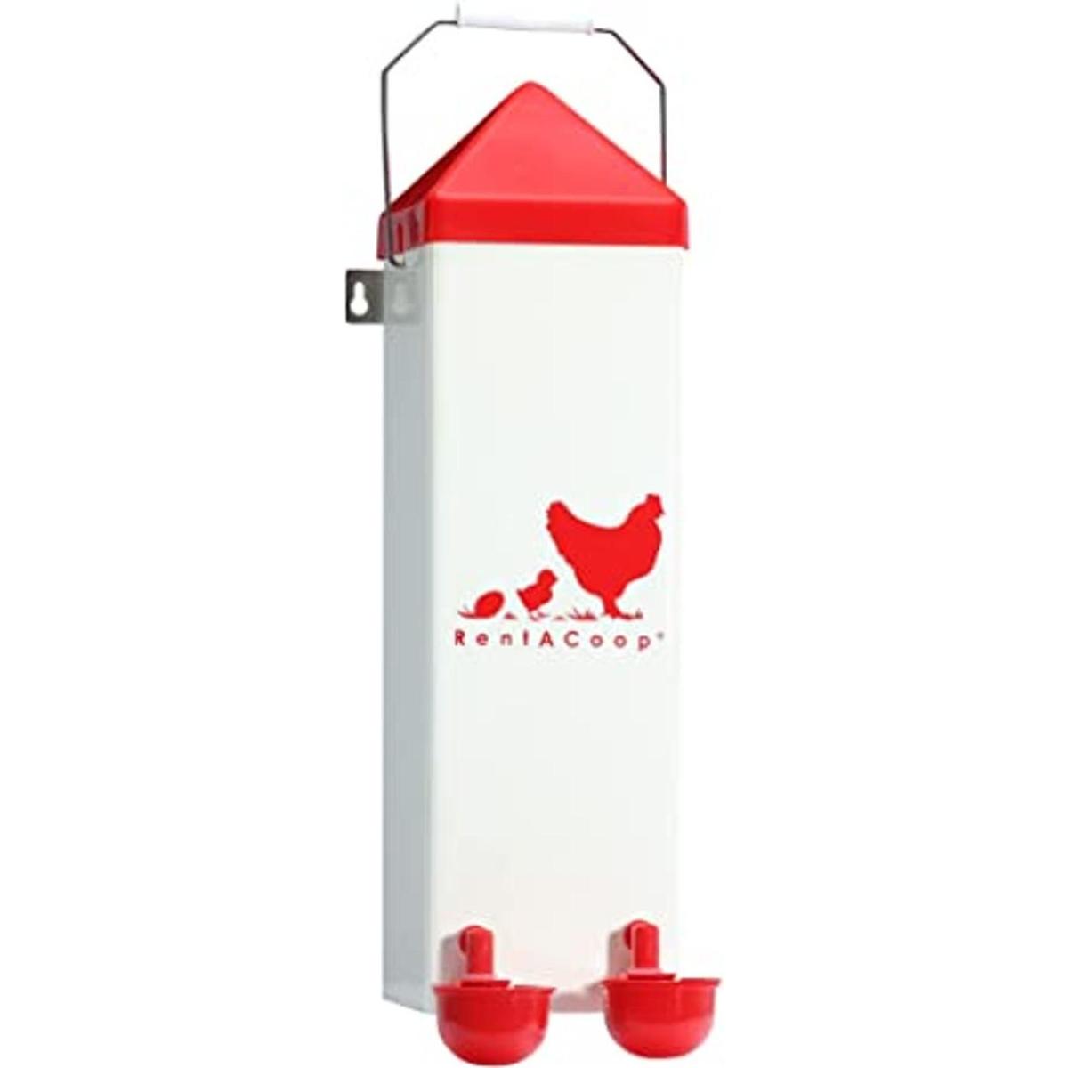 RentACoop Waterer de pollo de doble taza capacidad de 2