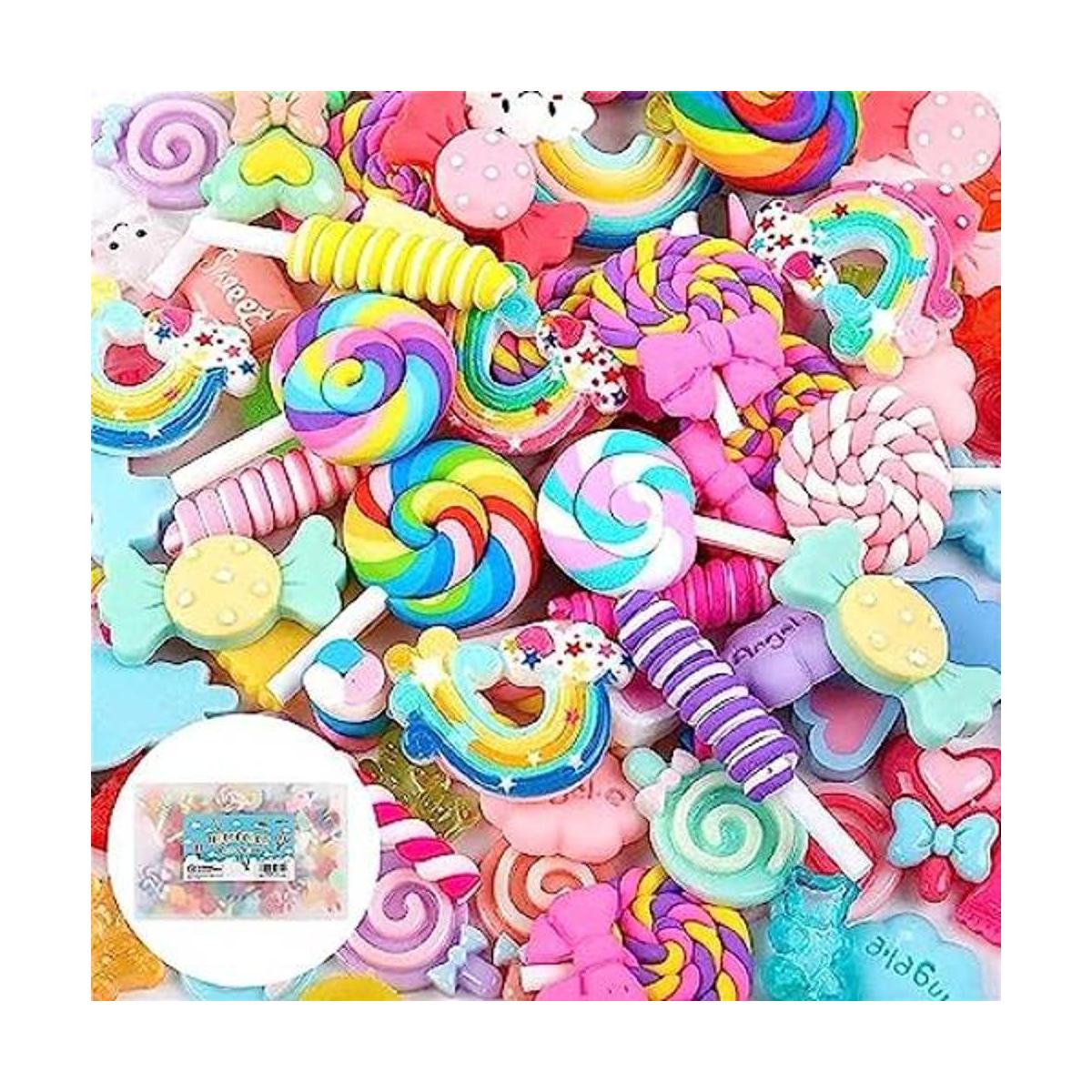 Holicolor 120 dijes de slime de resina falsos de caramelo