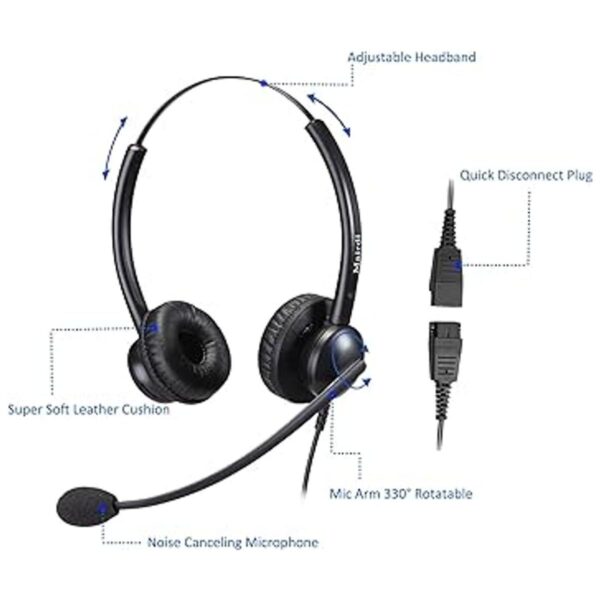 Auricular de centro de llamadas con conector de 0.098 in y_3