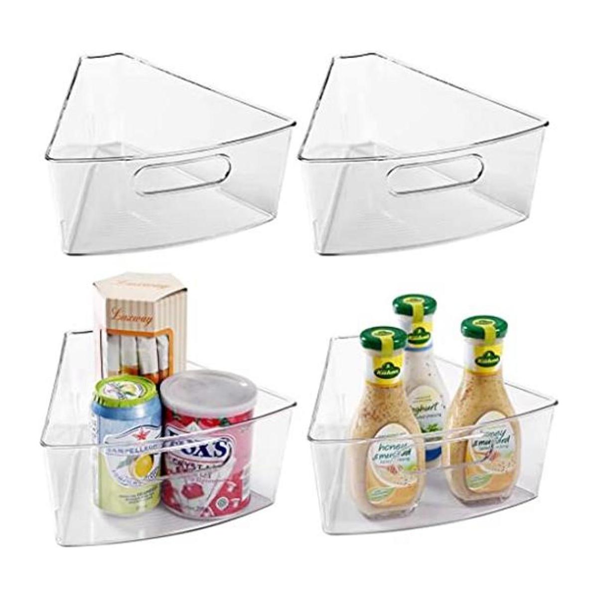Oubonun Lazy Susan Organizadores Juego de 4 contenedores