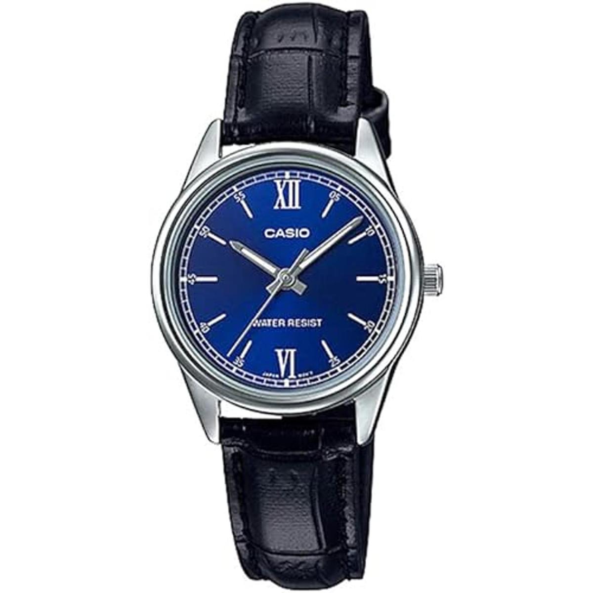 LTPV005L2B Reloj analógico estándar de cuero negro