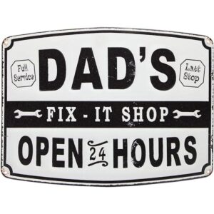Lilys Home Dads FixIt Shop cartel de metal decoración_1