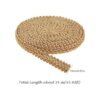 PH PandaHall 15 yardas borde de trenzado dorado de 0.512