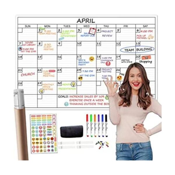 Calendario extragrande de pared de borrado en seco_1