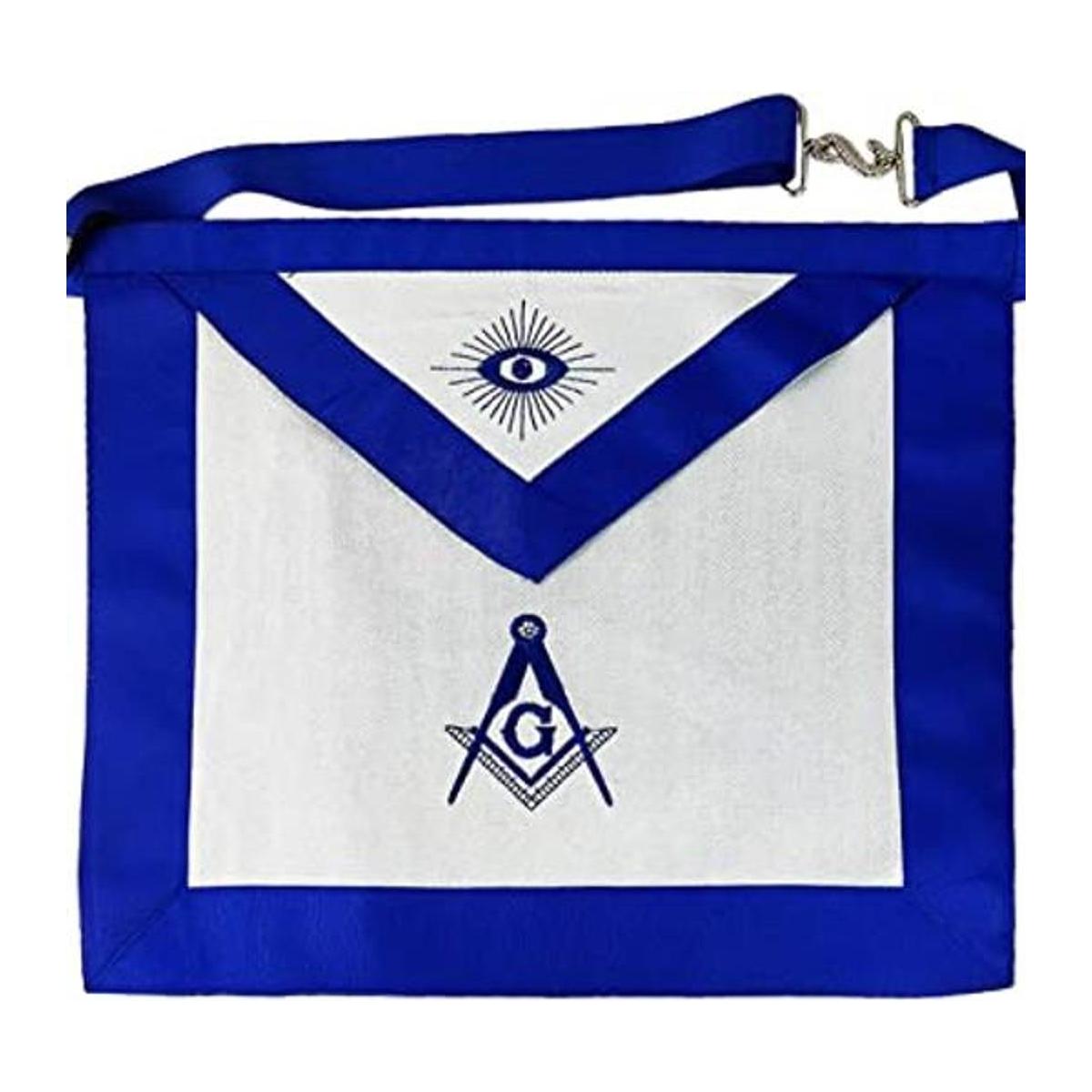 Master Mason Delantal Masonic con brújula cuadrada con