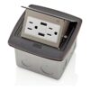 Leviton PFUS1BZ Caja de piso desplegable con cargador_1