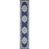 Nourison Grafix Alfombra persa moderna color azul marino_2