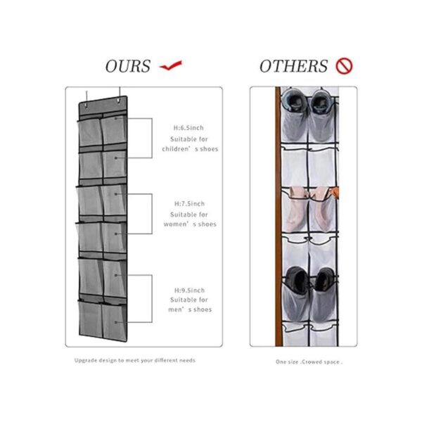 KEEPJOY Organizador de zapatos con 24 bolsillos sobre la_2