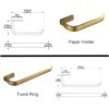 Flybath Juego de accesorios de baño 2 piezas anillo de