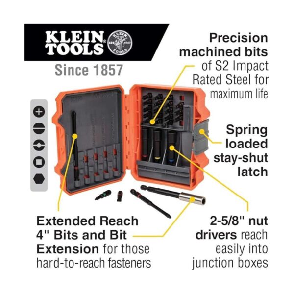 Klein Tools 32799 Juego de brocas de impacto de 26 piezas_2