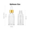 PrettyCare Botella cuentagotas de ojos de 2 onzas paquete