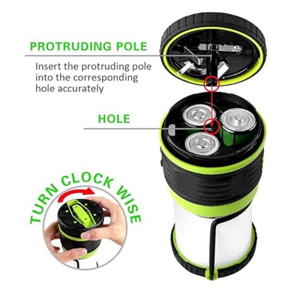 EULOCA Linterna de camping LED Super brillante 1200lm_3