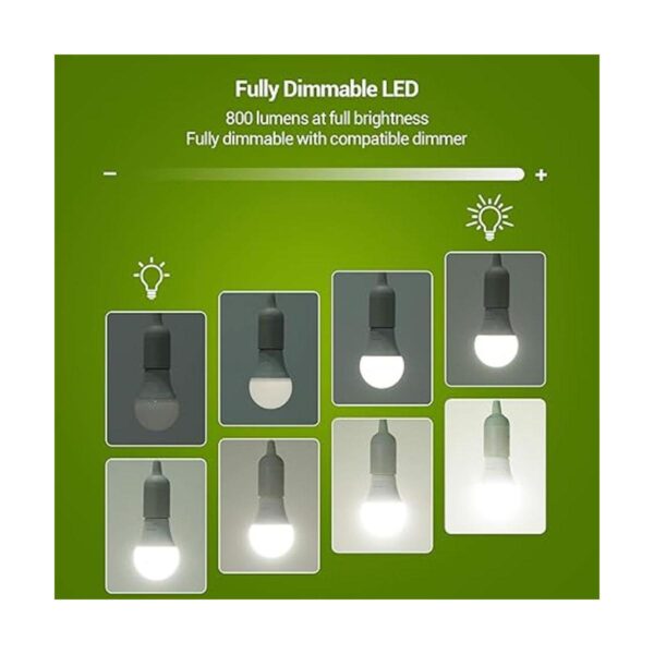 DEWENWILS Paquete de 4 bombillas LED regulables A19 10_2