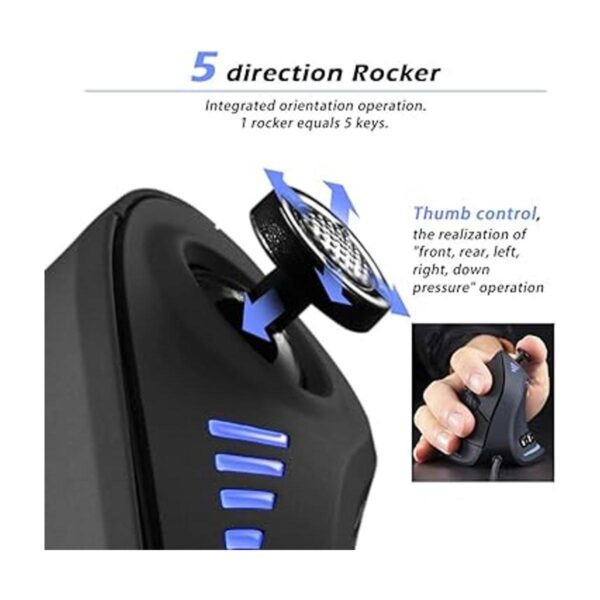 Ratón vertical ergonómico USB con cable vertical con_3