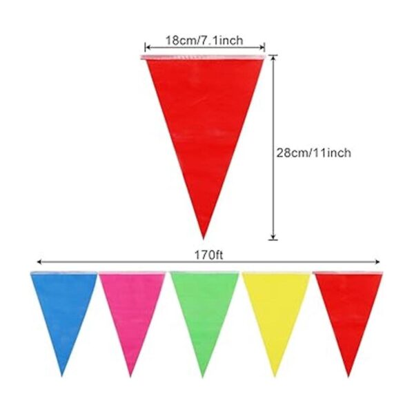 RUBFAC 720 banderines de bandera de colores de 1020 pies