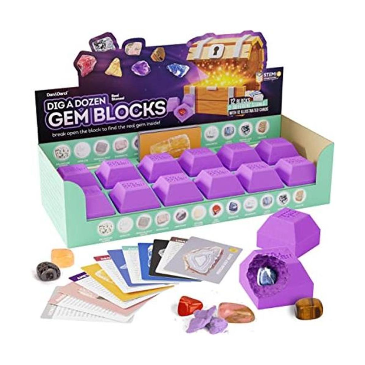 Dig a Dozen Gem Blocks Rompe 12 bloques de piedras