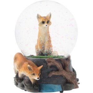 Elanze Designs Clever Fox Friends Globo de nieve musical_1