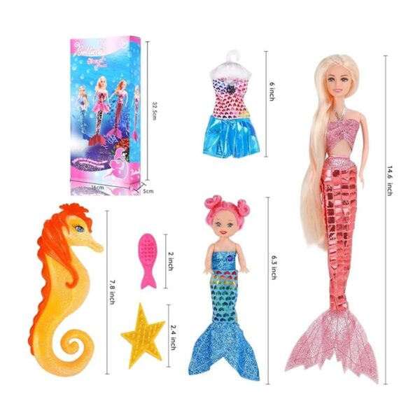 Bettina Juego de regalo de muñeca de princesa sirena con