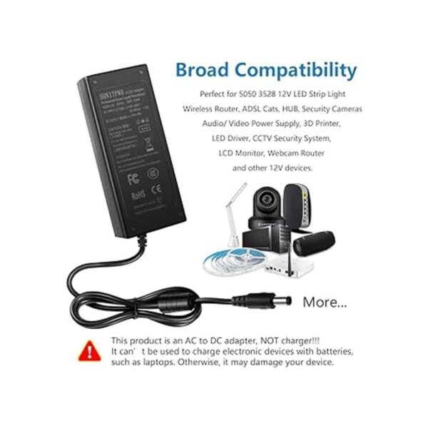 SHNITPWR Fuente de alimentación de 12 V CC 8 A 96 W AC a_6