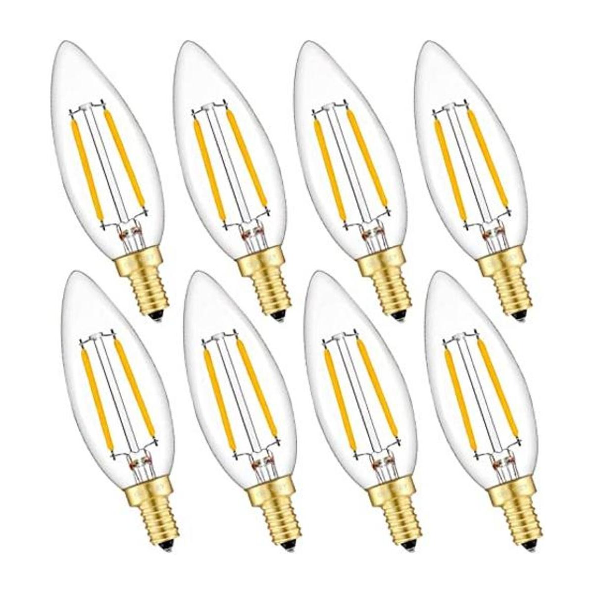 OMAYKEY Bombilla LED de 2 W equivalente a 25 W 2700 K