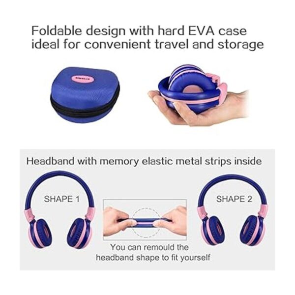 SIMOLIO Auriculares Bluetooth para niños 15 horas de_6