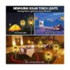 Antorchas solares para exteriores 4 unidades 96 luces_5