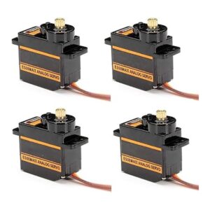 RGBZONE 4 piezas ES08MA II 0.42 oz Mini engranaje de metal