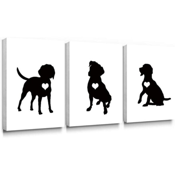 SUMGAR Arte de pared en blanco y negro para dormitorio 3