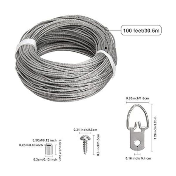 Kit para colgar cuadros Alambre colgante de acero