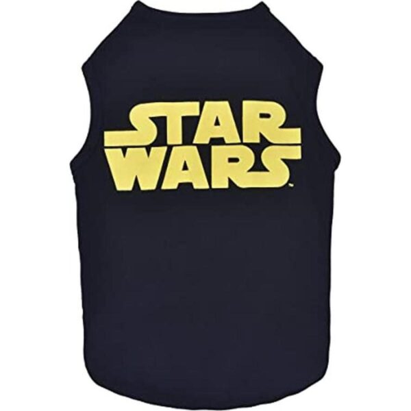 Star Wars Camiseta para perro con logotipo negro y_1