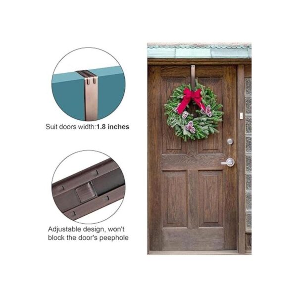 Colgador de corona ajustable para puerta colgador de_4