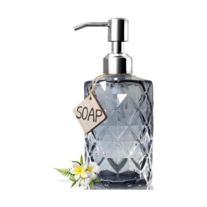 JASAI Diamond Design Dispensador de jabón de vidrio con