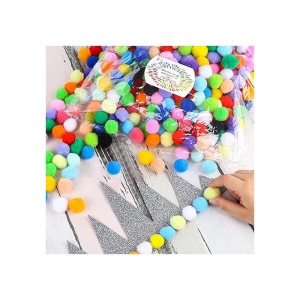 Caydo 400 pompones de 1 pulgada y 20 colores para el día