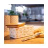 Lumicook Mantequera de porcelana con tapa tapa de bambú_4