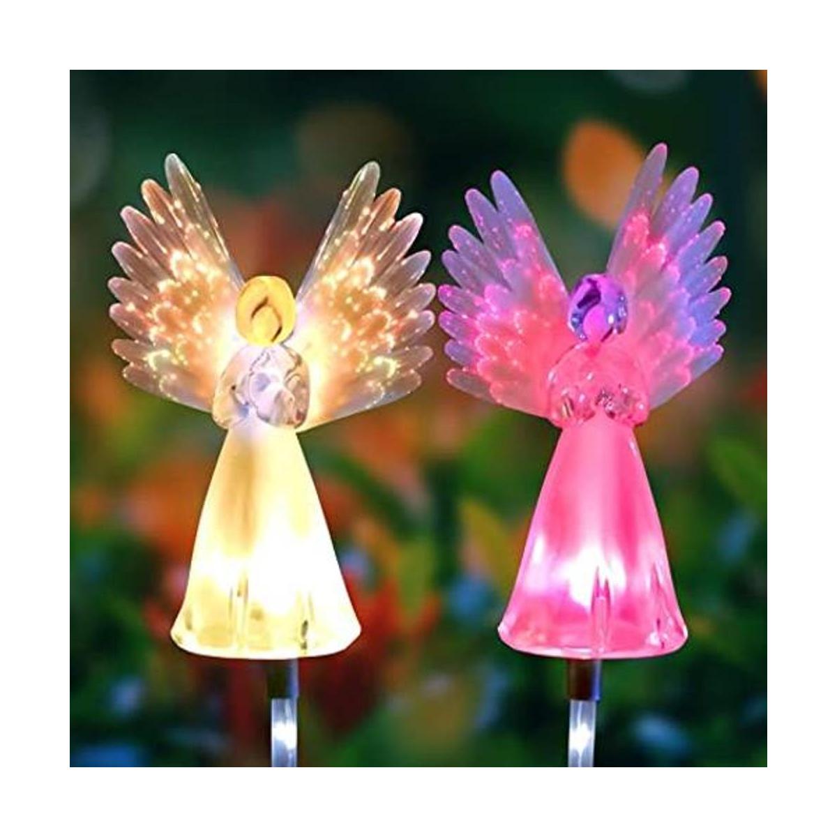 Luces solares de ángel al aire libre regalos de jardín de