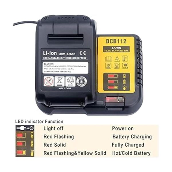 Elefly Cargador de batería de 12 V20 V DCB112 compatible_4